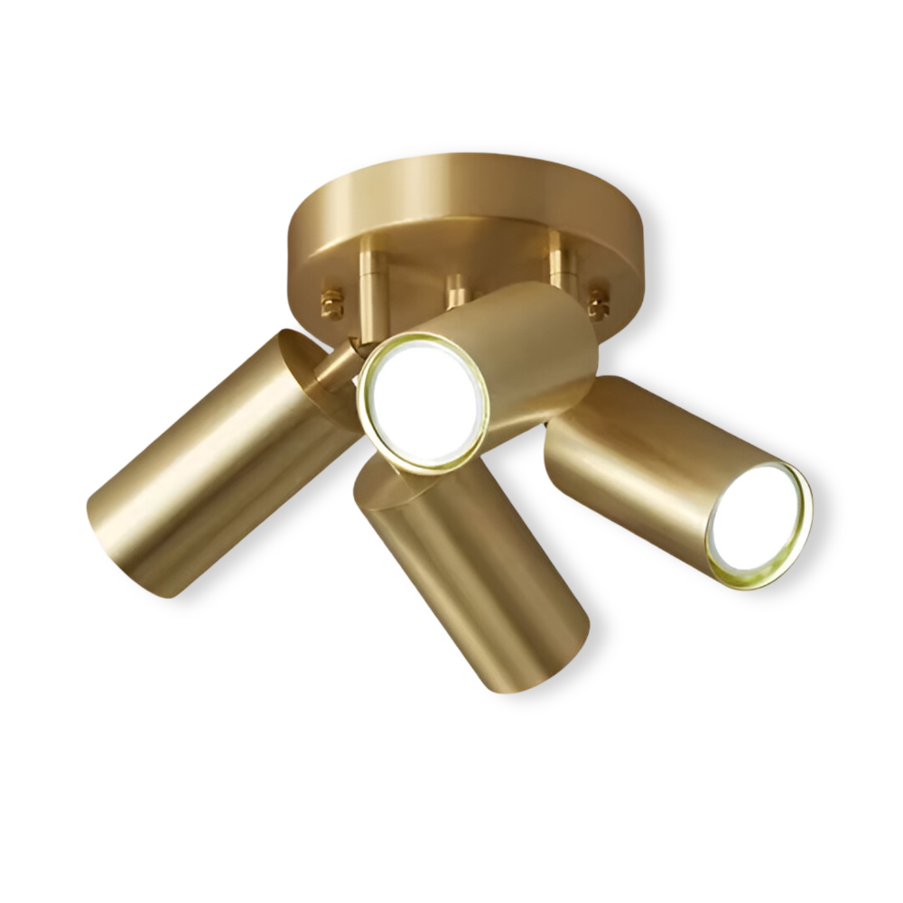 Luxury Brass LED Ceiling Light Modern Style