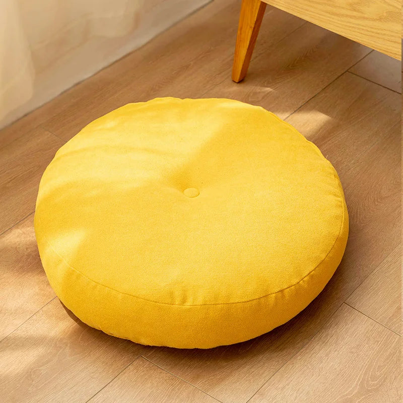 Plush Round Meditation Cushion for Home Relaxation