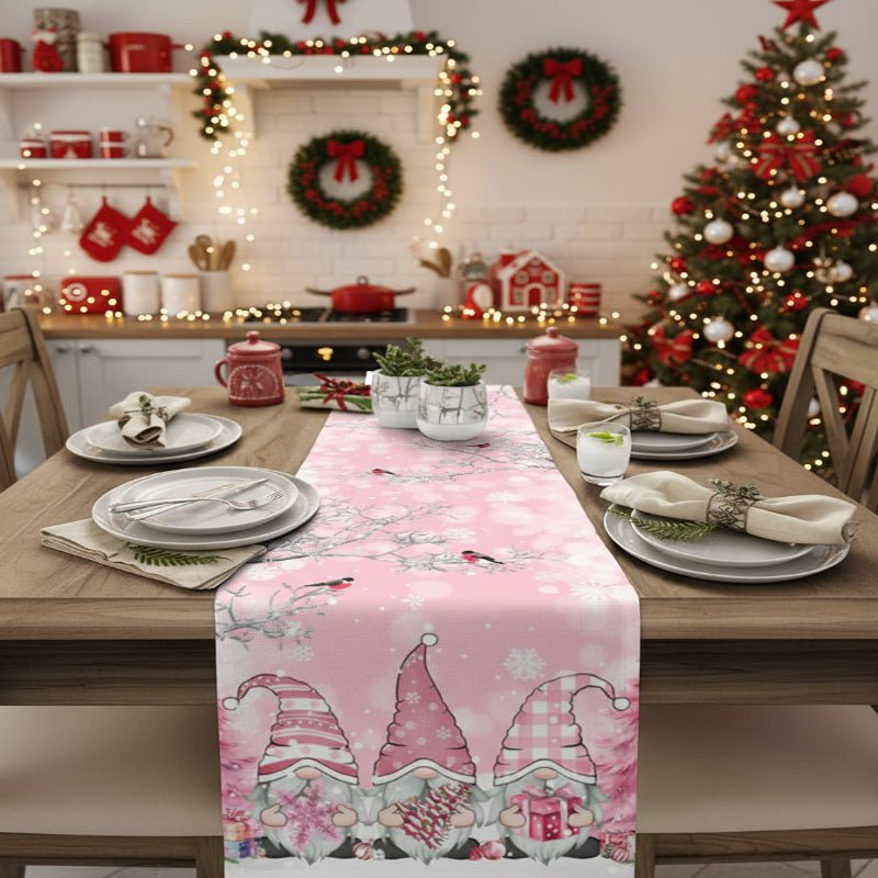 Holiday Snowflake Table Runner for Christmas Decor