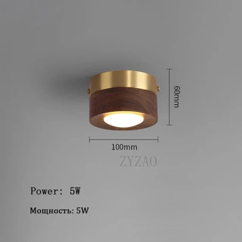 Natural Wood LED Pendant Light