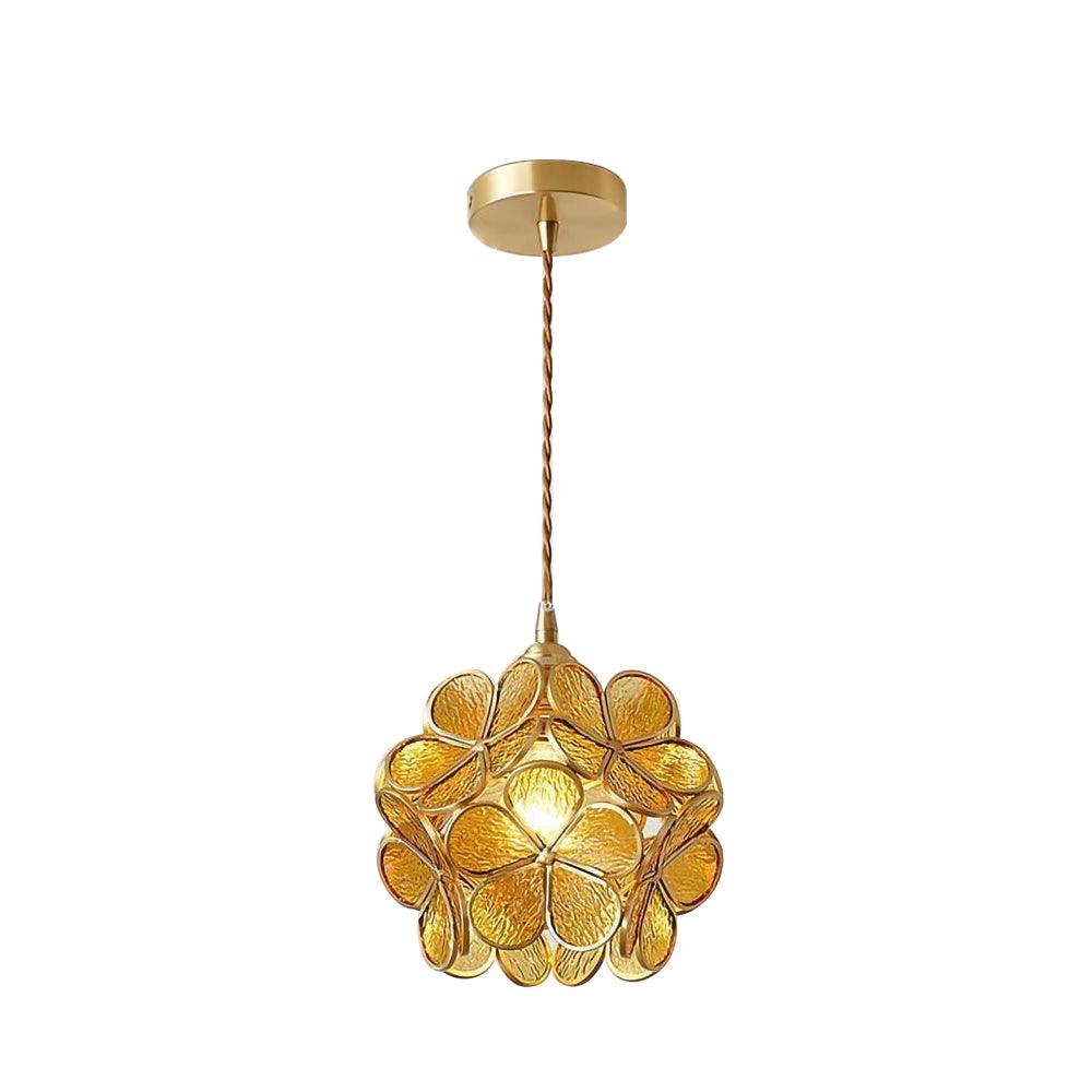 Classic Glass Pendant Lighting Fixture 1-Light