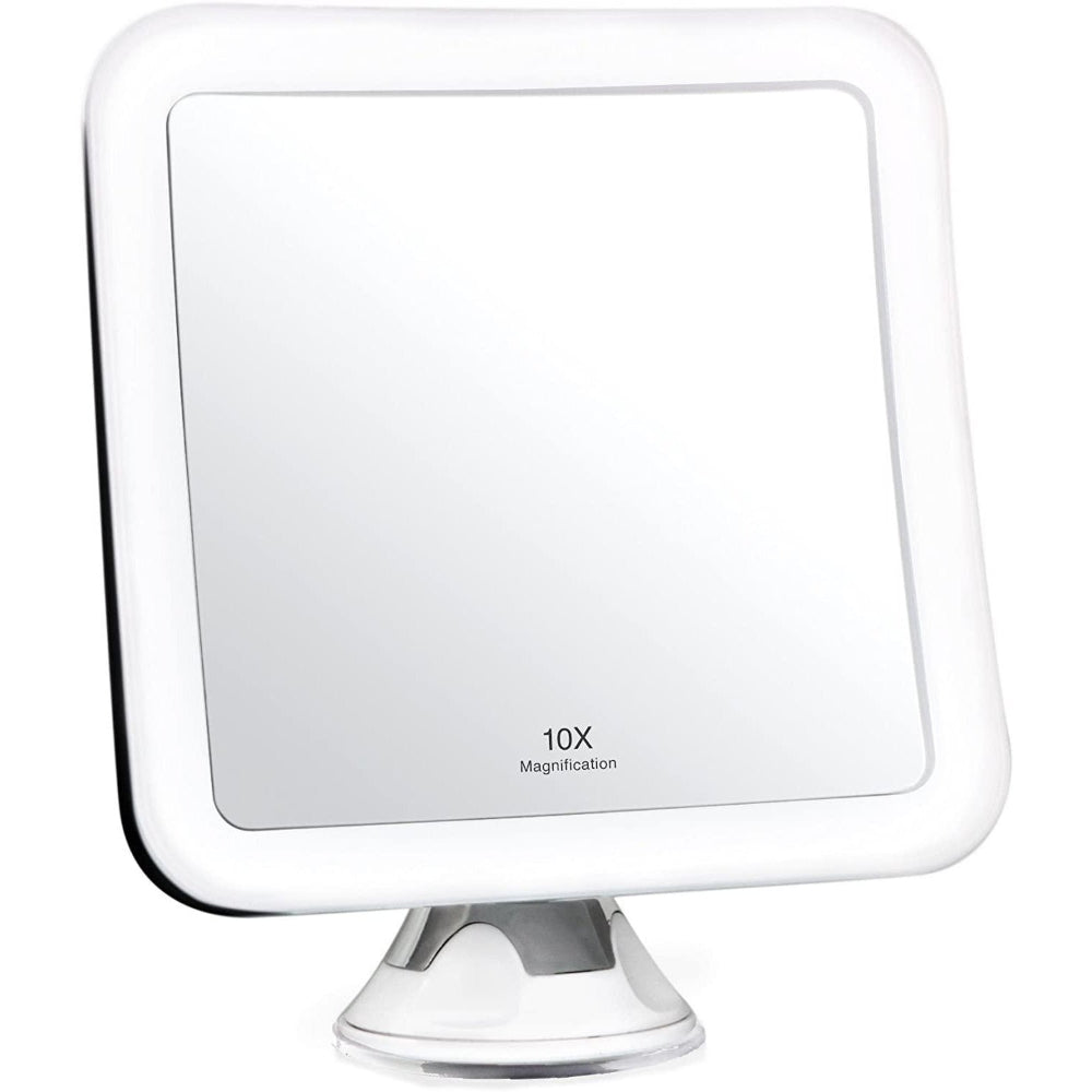 Compact LED Illuminated Makeup Mirror with Suction Cup