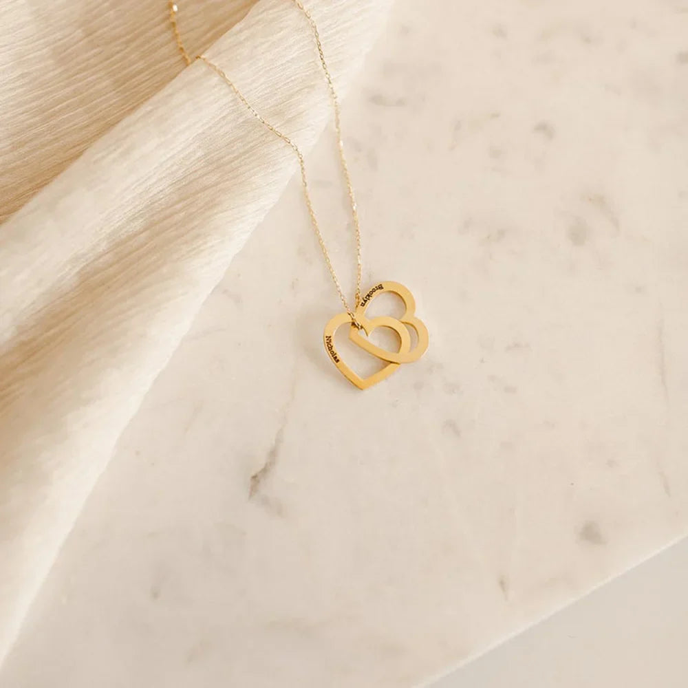 Customizable Heart Layered Necklace