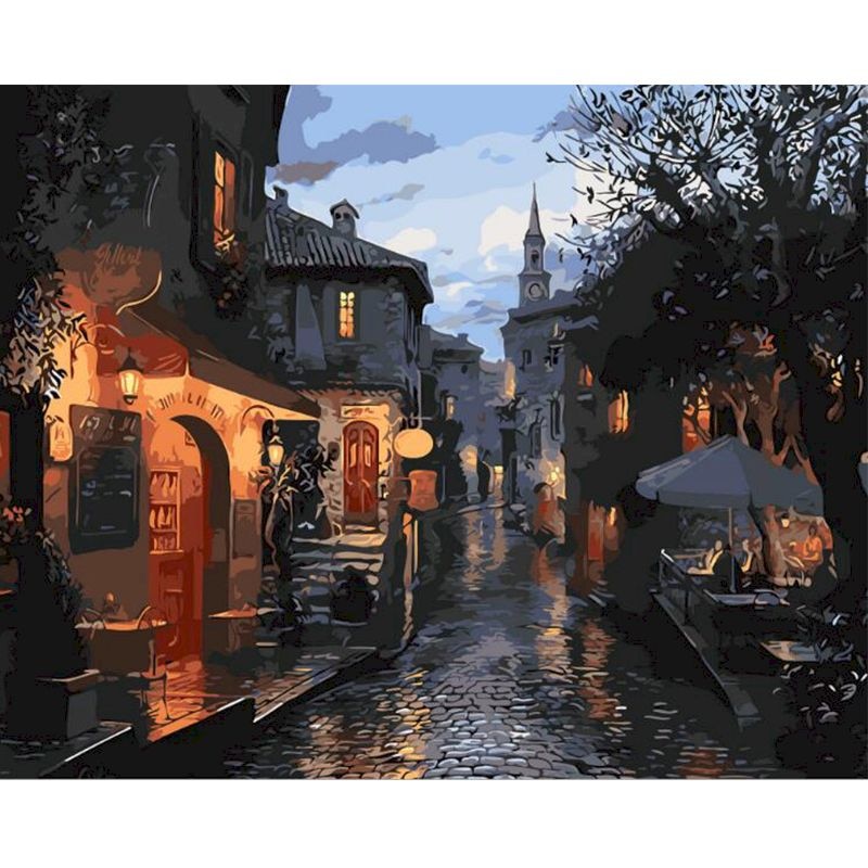 Colorful Cityscape Paint by Numbers Kit