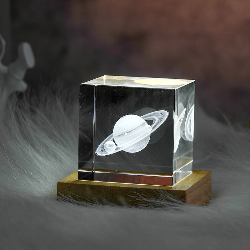 Glowing Crystal Moon LED Night Light