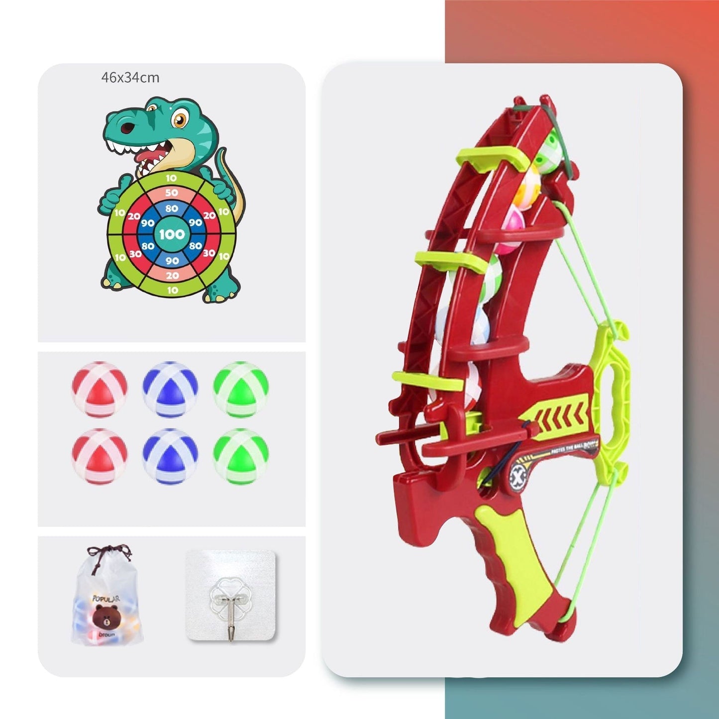 Fun Kids Dino Dart Board Game Set - Fesara
