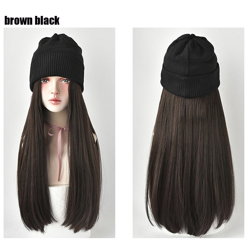 Warm Knitted Beanie for Long Hair - Fesara