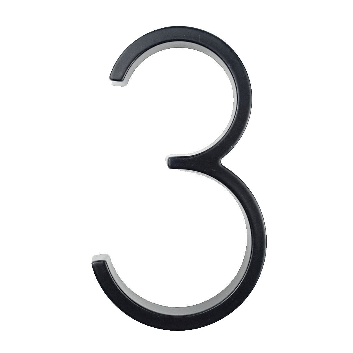Big Silver Metal House Number Plate