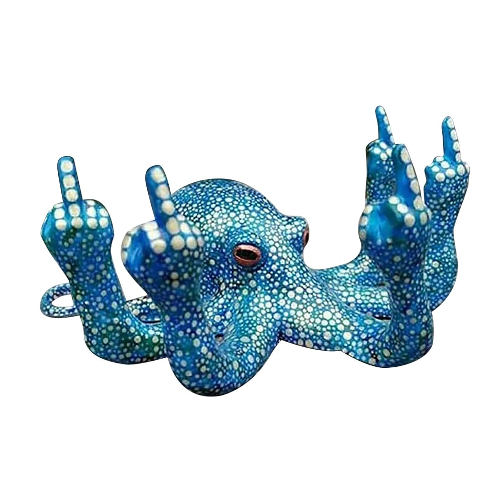 Vibrant Colorful Octopus Figurine Decor