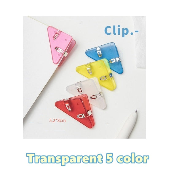 Colorful Book Page Triangle Clip Holder