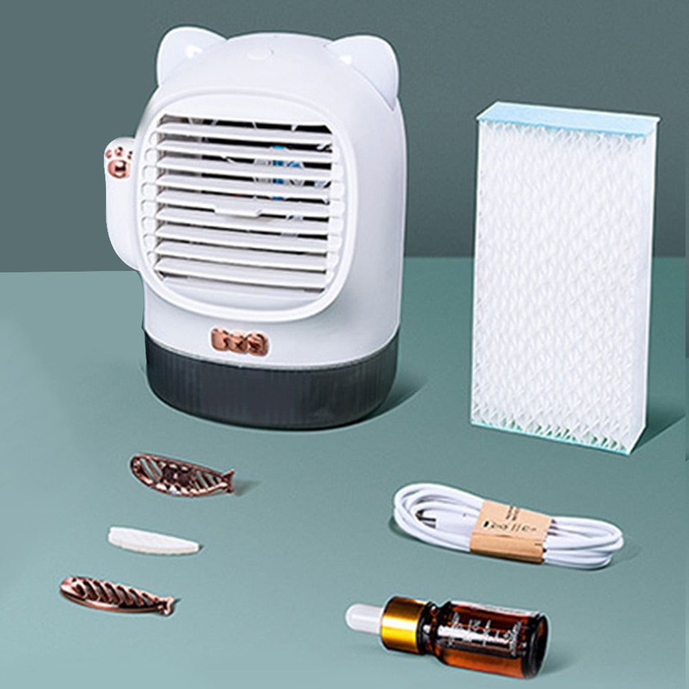 Compact Lucky Cat Air Purifier Humidifier