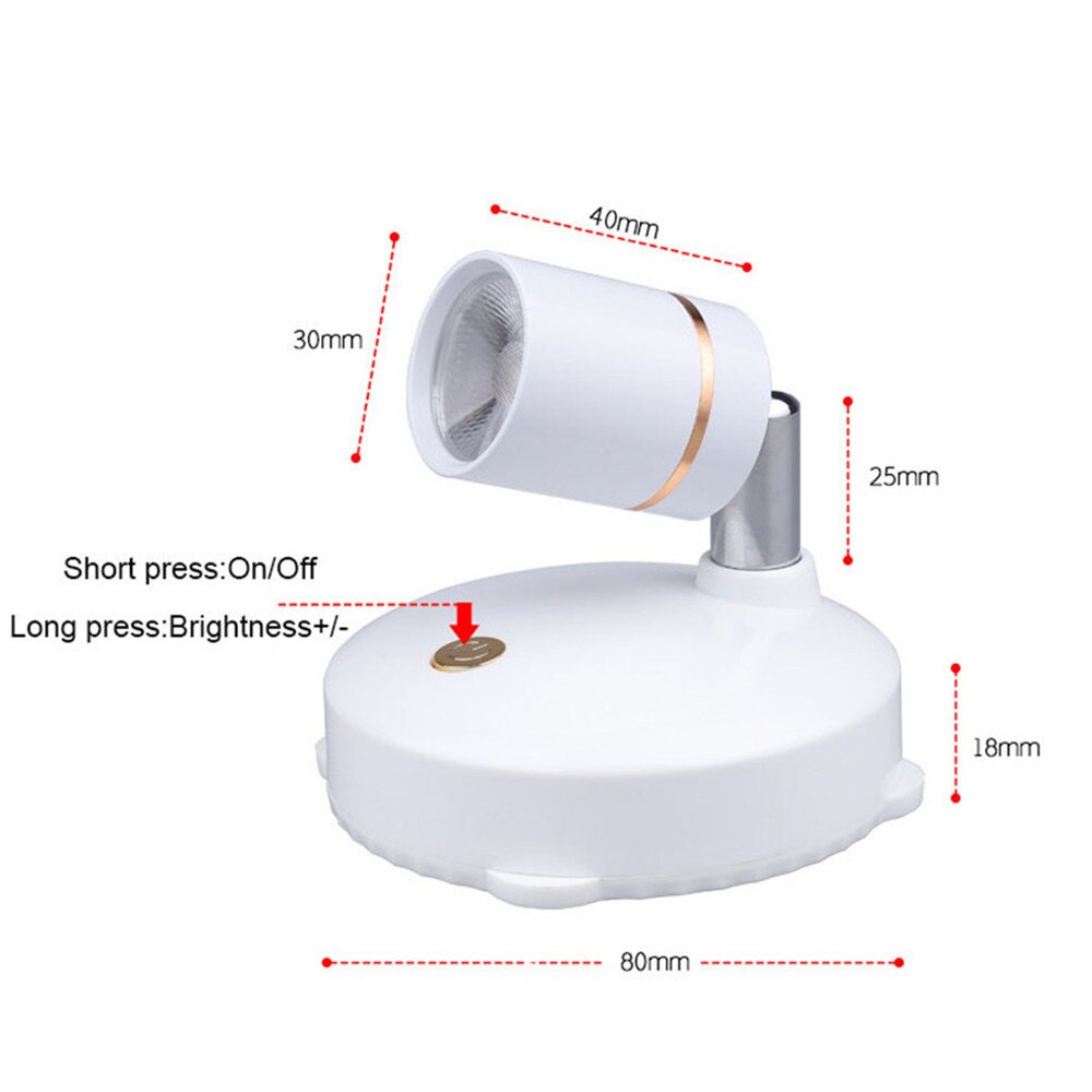 Bright Wireless LED Rechargeable Spotlight Lamp