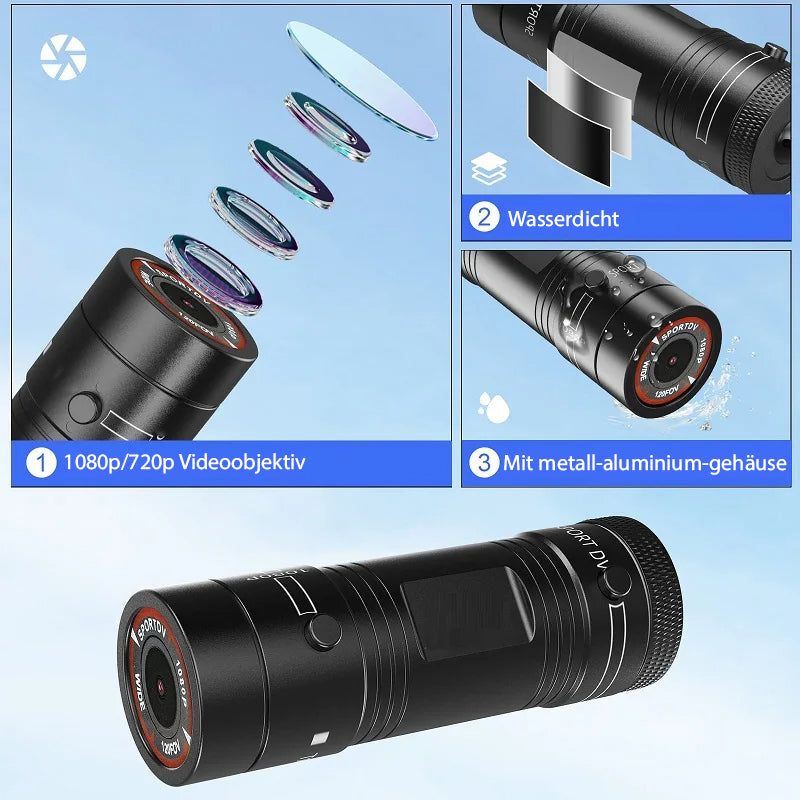 HD Motorcycle Camera - 1080P Action Cam with Wide Lens