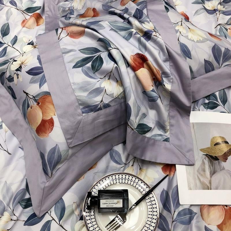 Soft Purple Cotton Bed Sheet Set