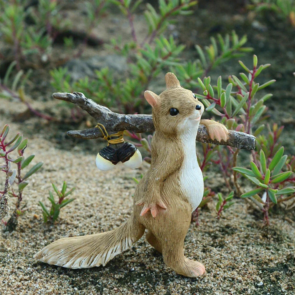 Adorable Squirrel Figurine with Love Heart