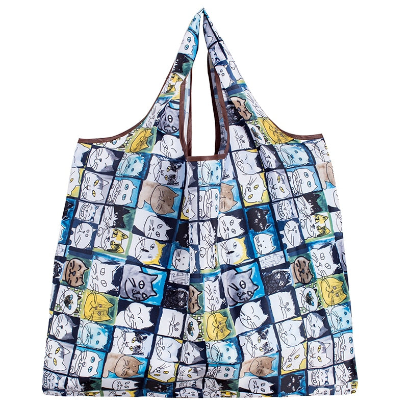Collapsible Jumbo Heavy Duty Grocery Tote Bag - Fesara
