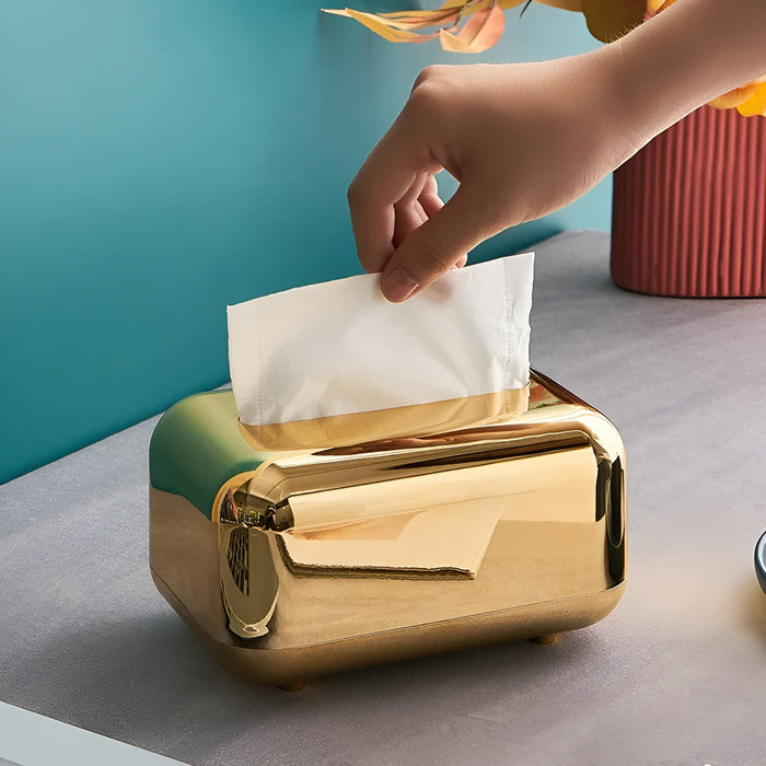 Premium Gold Tissue Box Cover