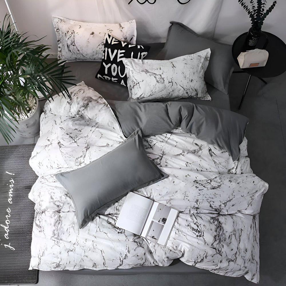 Elegant Marble Pattern 3-Piece Bedding Set