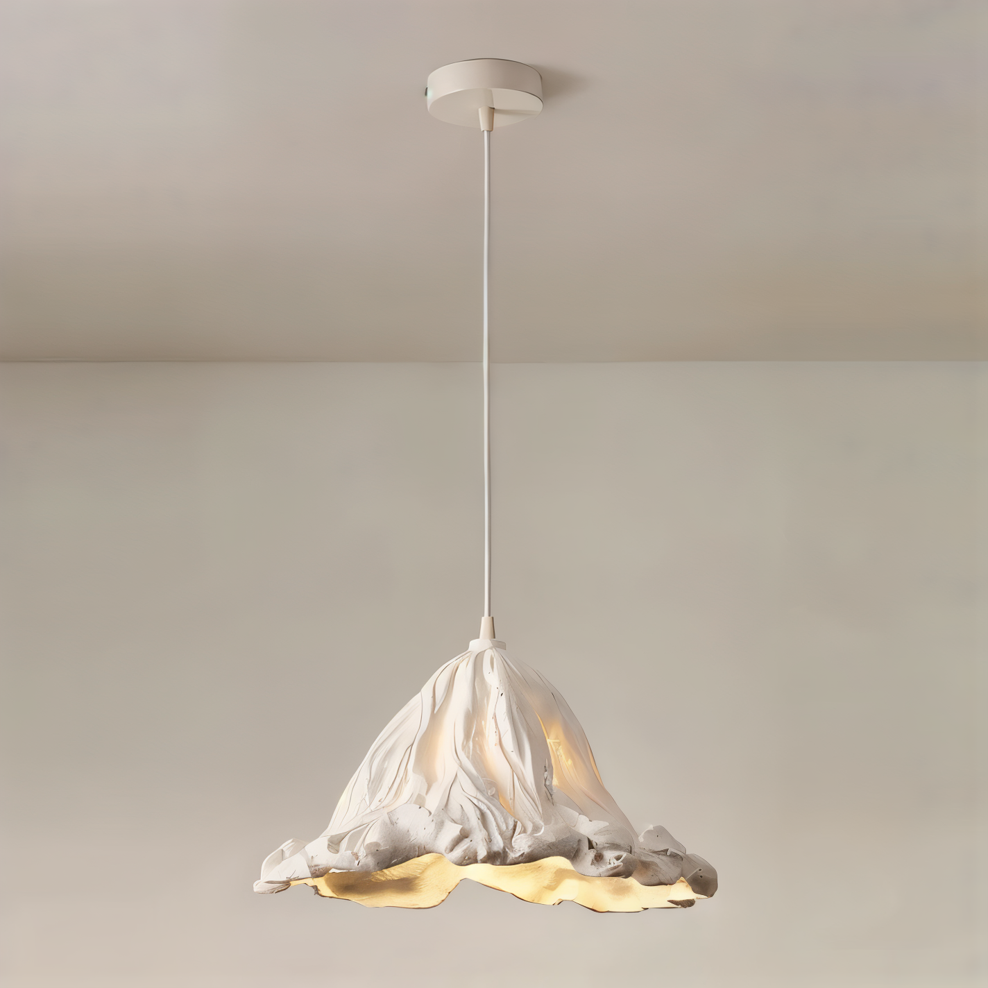 Unique Resin Pendant Light with Natural Stone Look