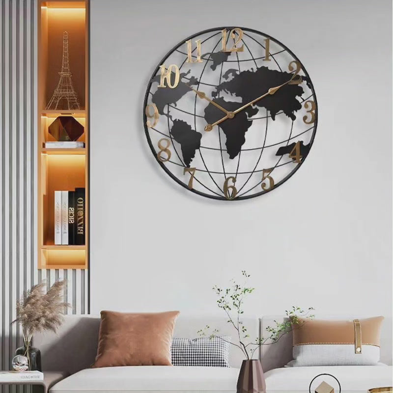 Big 60cm Global Map Wall Clock