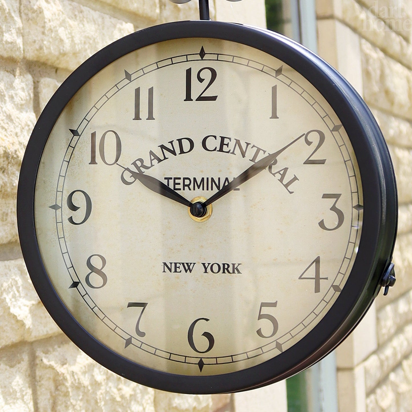 Large Black Double Faced Station Clock