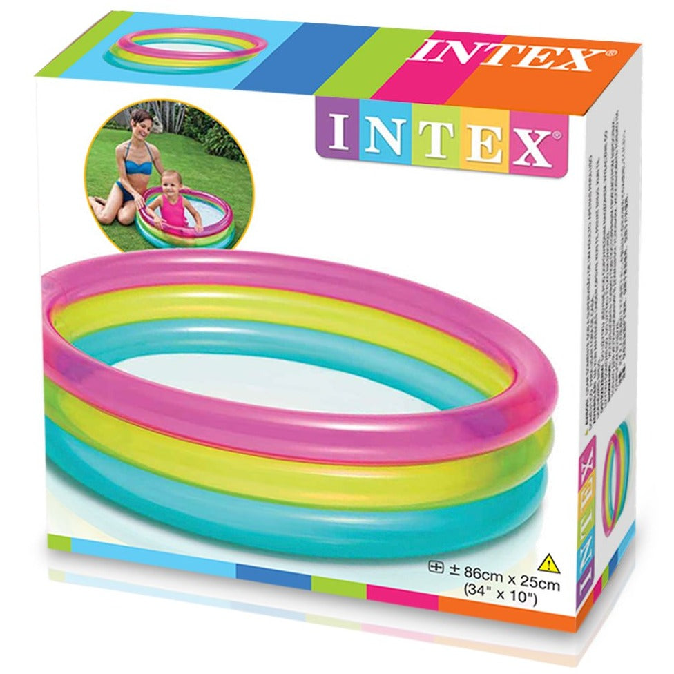Fun Inflatable Kids Pool with Rainbow Colors