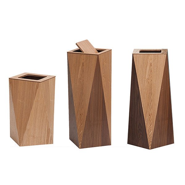 Simple Wooden Trash Can for Home and Office