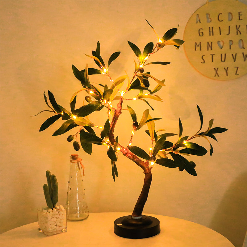 Rustic Wooden LED Desk Lamp