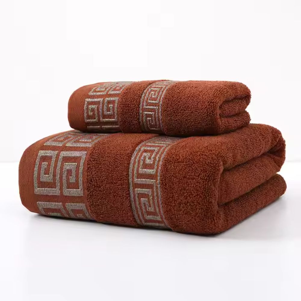 Soft Egyptian Cotton Bath Towel Set 2pcs