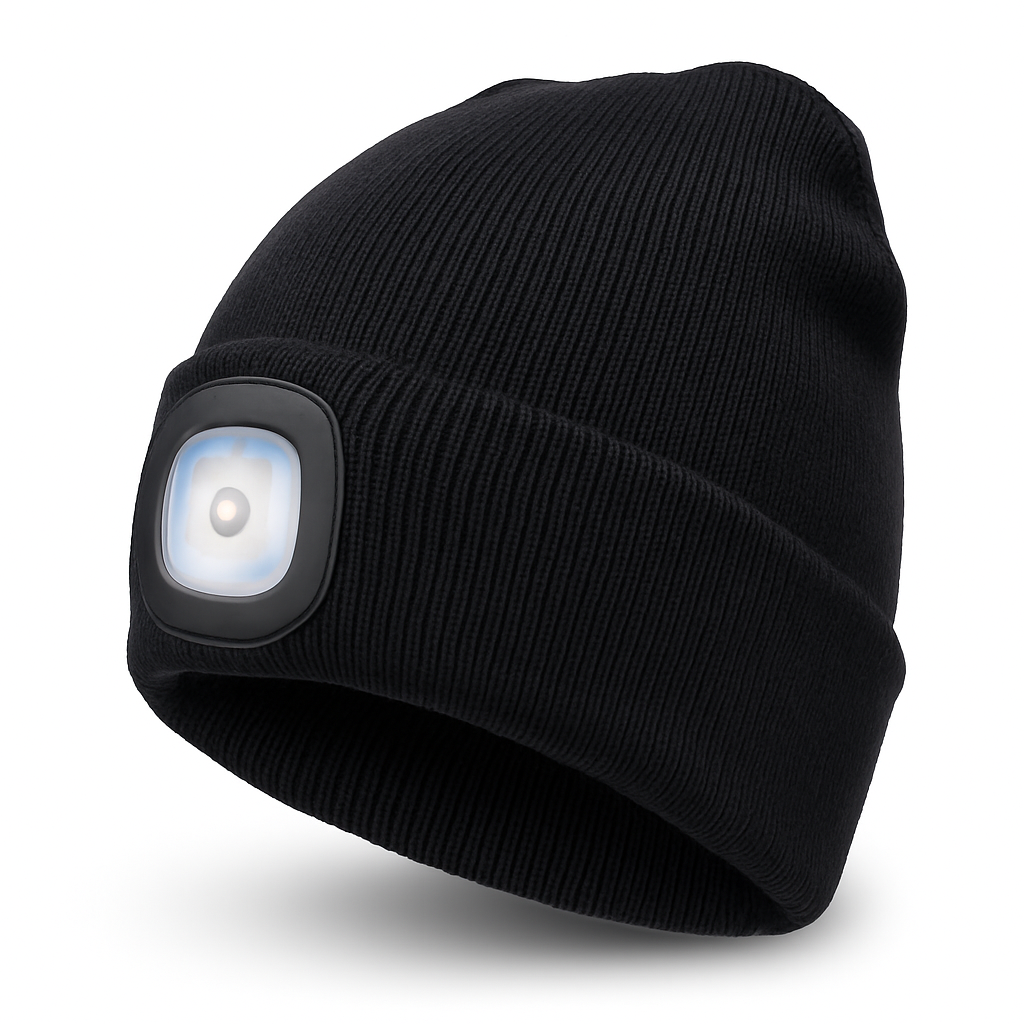 LuminHat | Versatile Warm Knit Beanie with Rechargeable LED Light 13