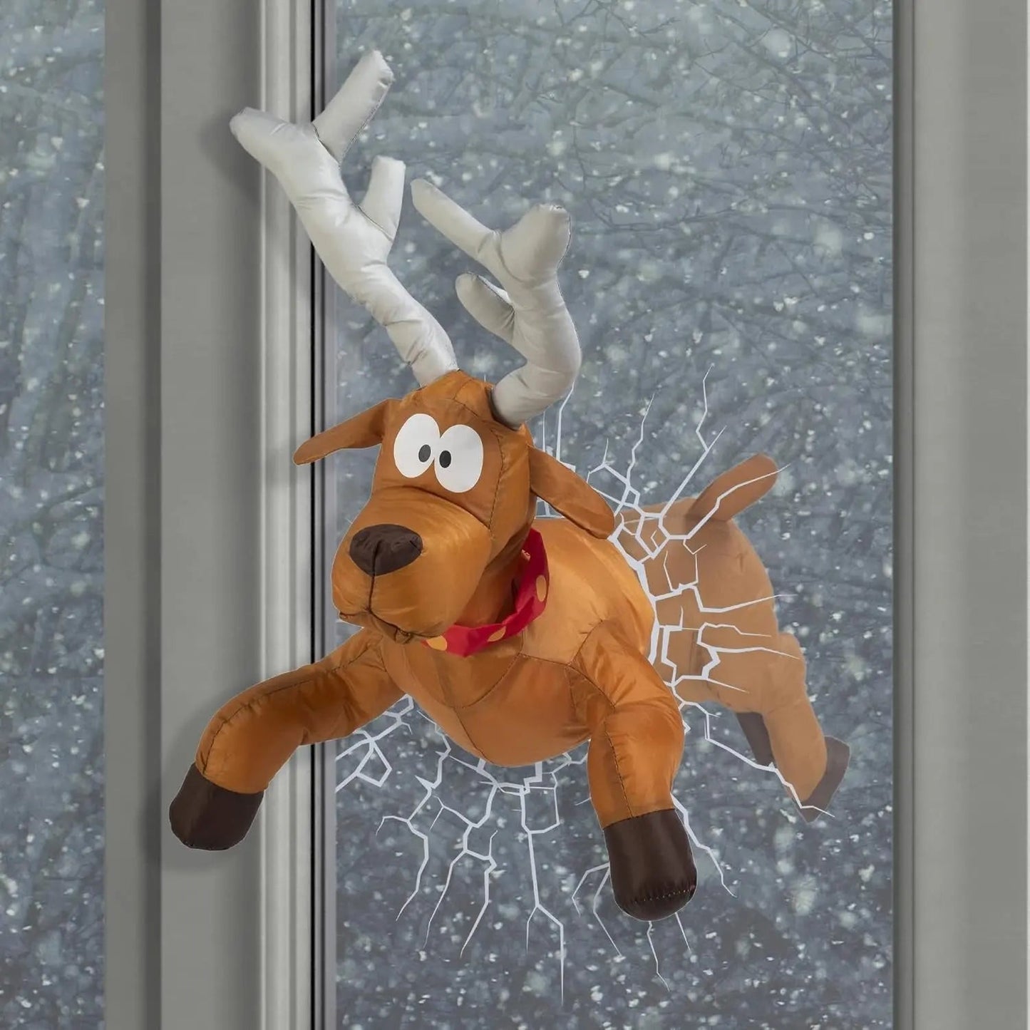 Fun Animated Santa Window Decoration