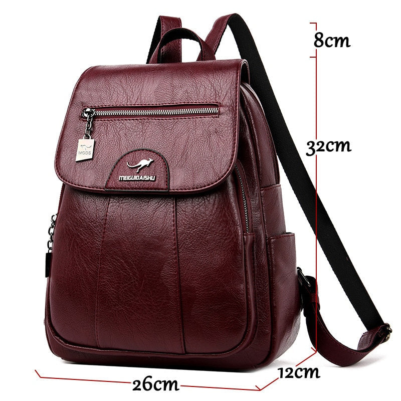 Premium Daily Leather Backpack for Ladies