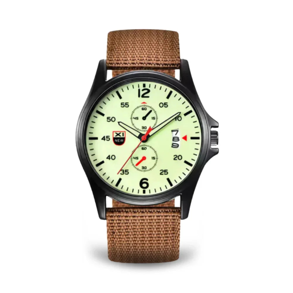 Rugged Mens Quartz Watch – Durable Sport Nylon Strap Watch