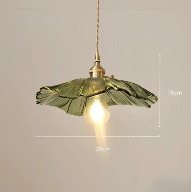 Beautiful Floral Glass Hanging Lamp