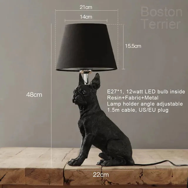 Vintage Dog Table Lamp
