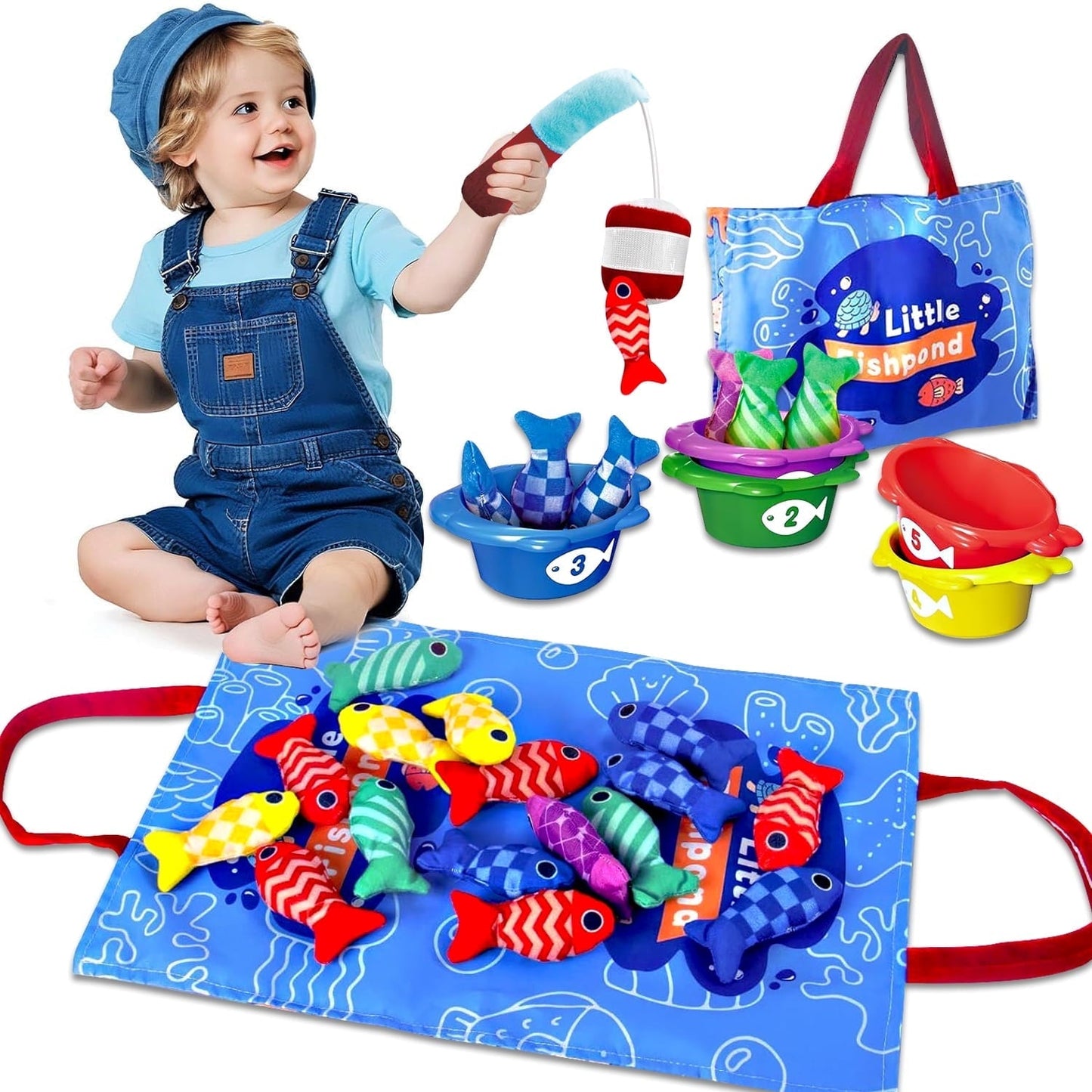 Colorful Educational Fish Toy Set