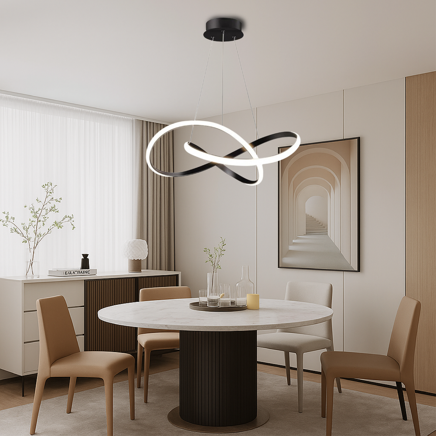 Contemporary Hanging Light Fixture Aluminum Pendant Lamp