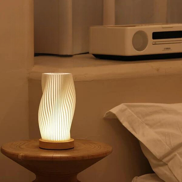 Curvy Color Changing Table Lamp