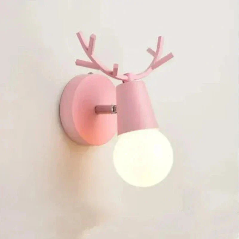 Rustic Deer Antler Wall Lamp