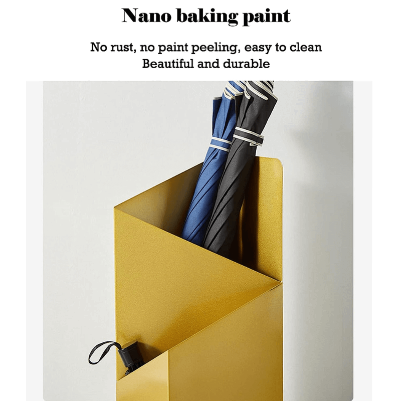 Slim Metal Umbrella Stand with Water Tray