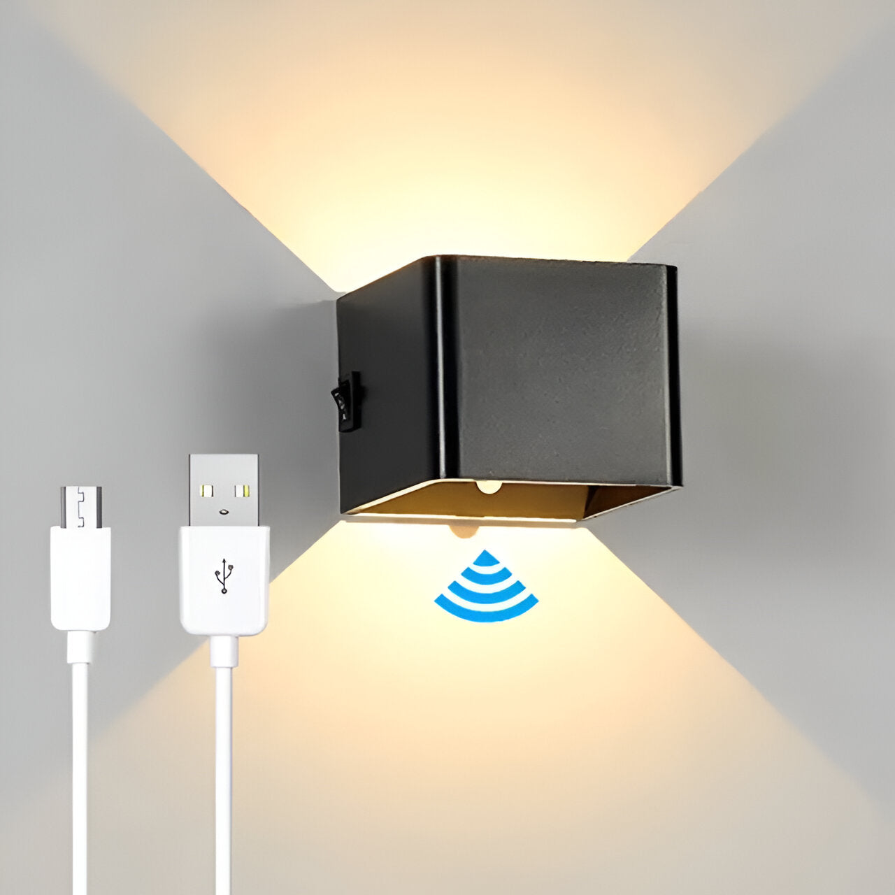 Slim LED Wall Light with USB and Dual Color
