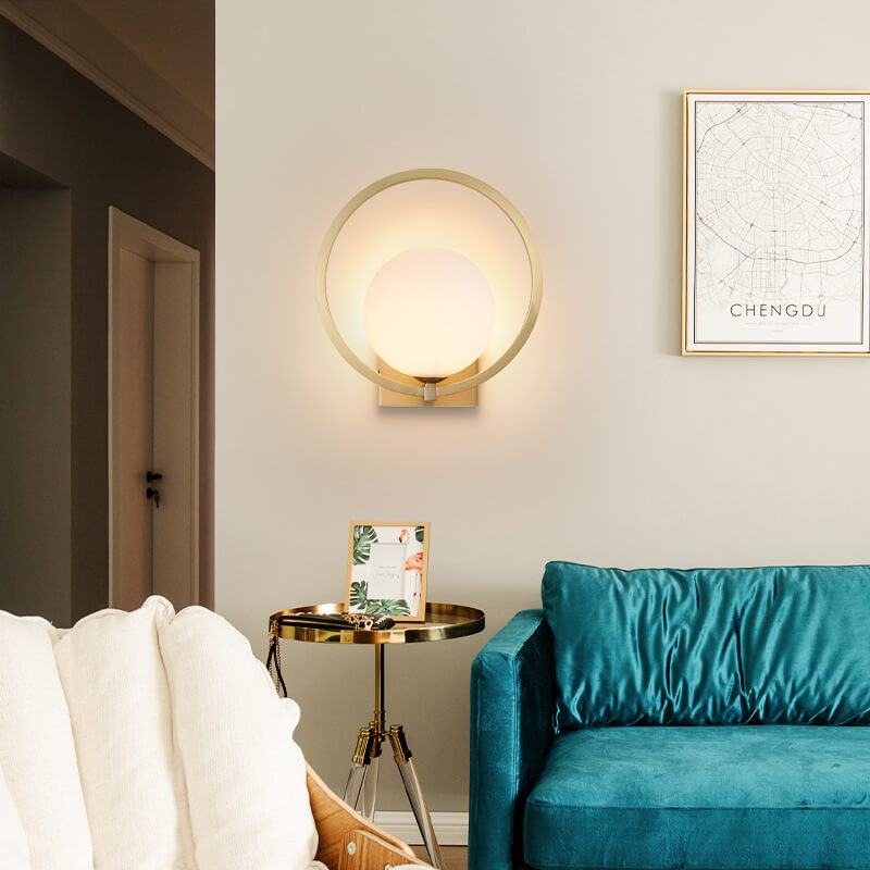 Sleek Glass Single Light Wall Lamp
