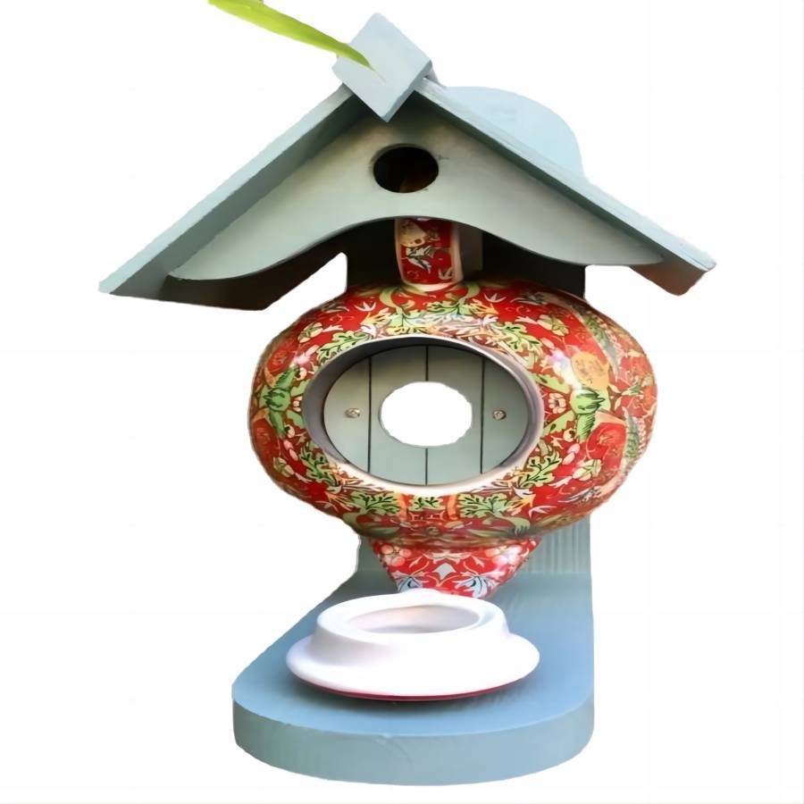 Vibrant Outdoor Bird House Teapot