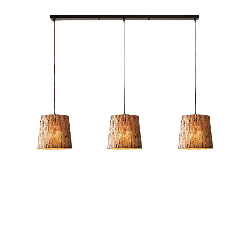 Rustic Wooden Pendant Light with Earthy Charm