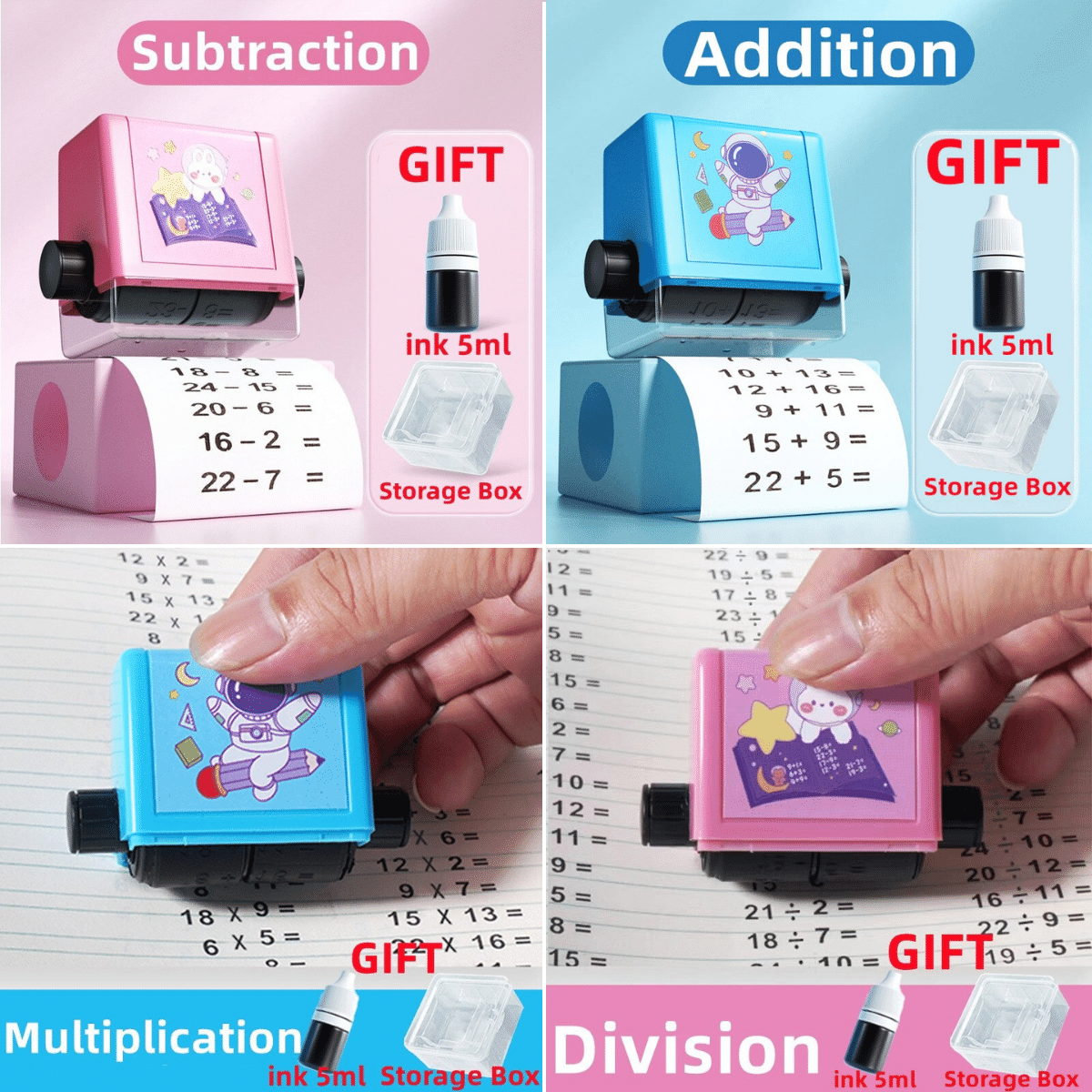 Fun Math Learning Stamp for Kids