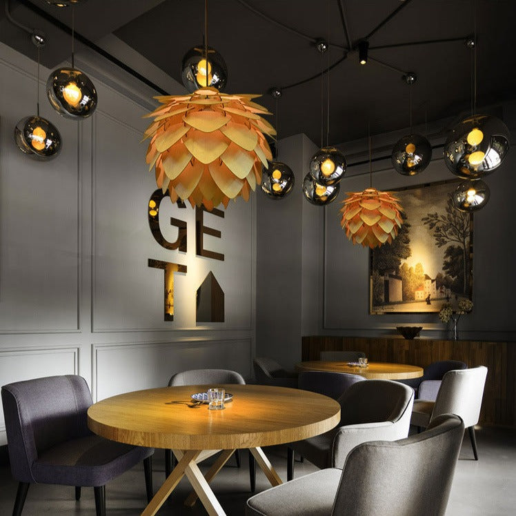 PineGlow | Rustic Elegant Wooden Kitchen Pendant Lighting Fixture 8