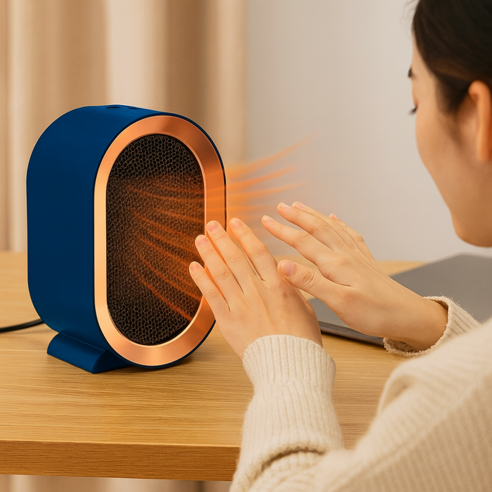 Compact Fast Electric Space Heater for Home Office
