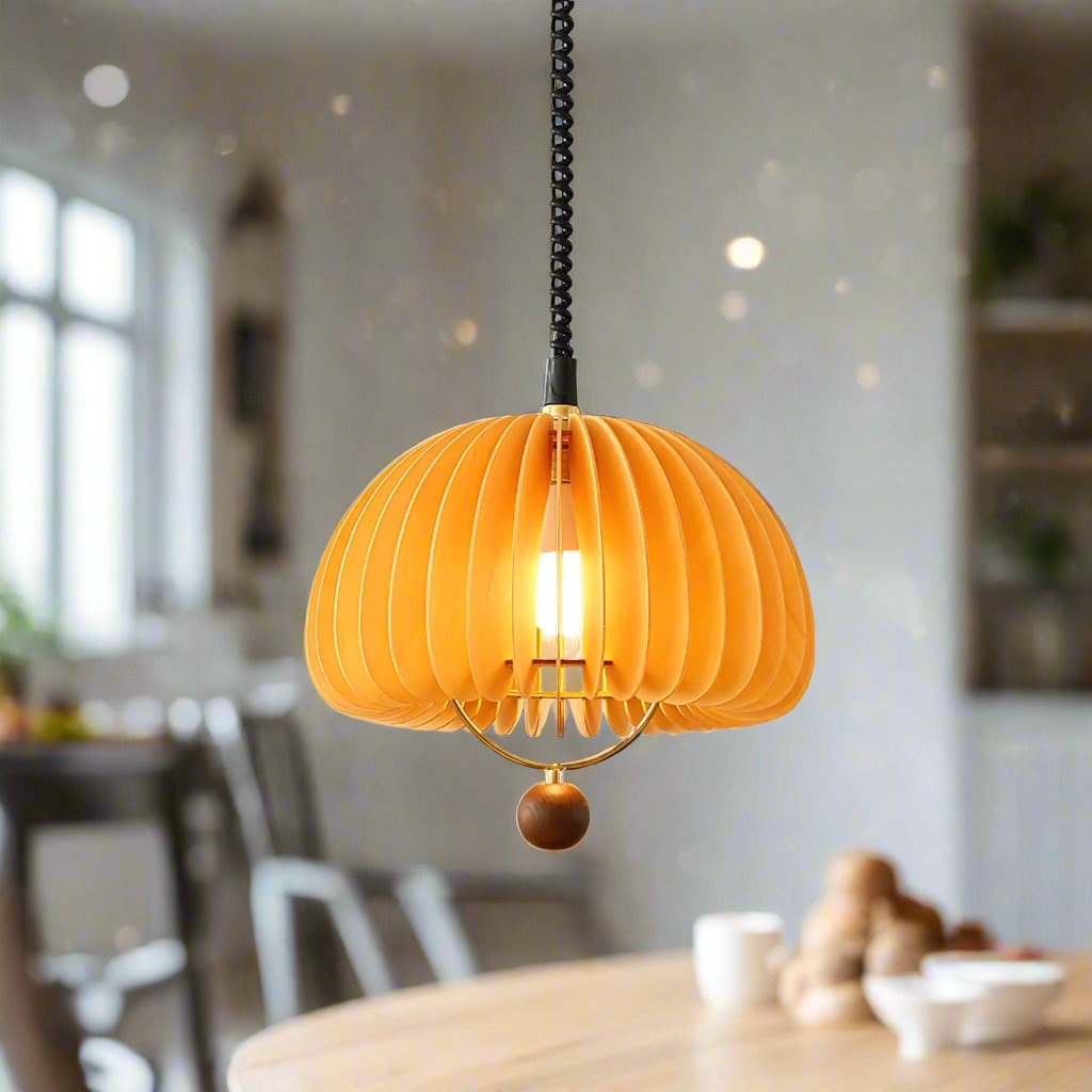 Warm Bronze Adjustable Hanging Lamp