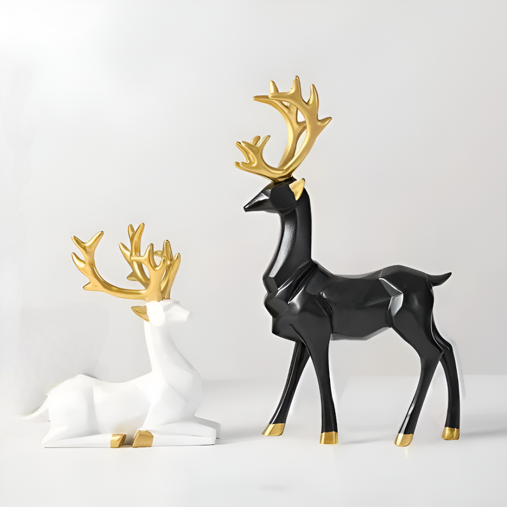 Fesara | Christmas Reindeer Decor Set – 2pc Contemporary Figurine