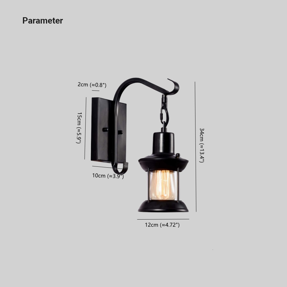 Retro Farmhouse Glass Wall Light